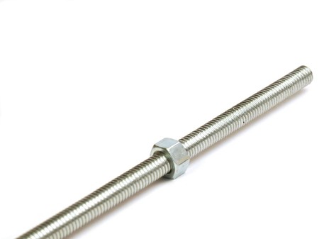 Threaded rod with nut used in the automatic chicken door